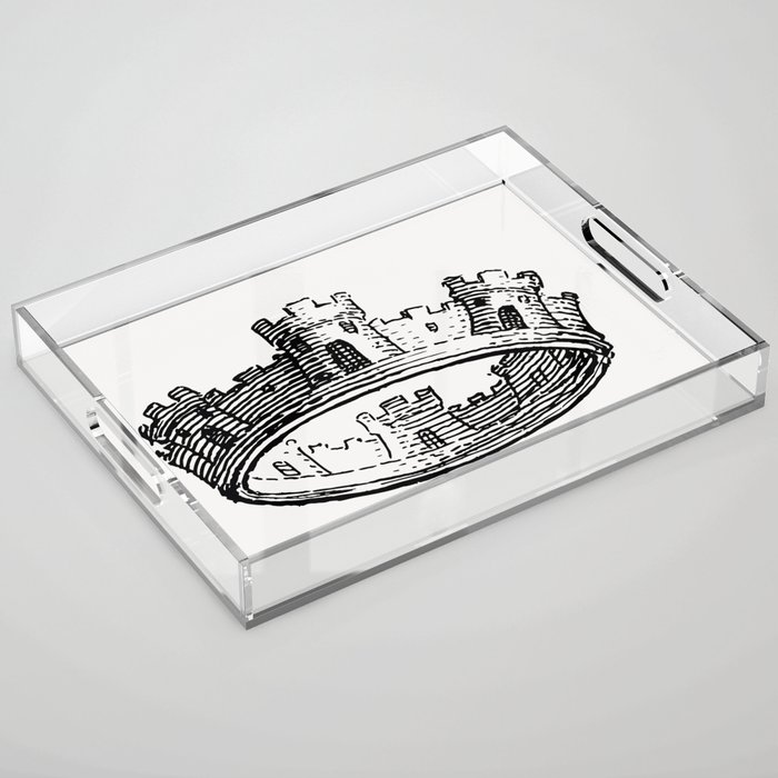King's Crown Illustration Acrylic Tray