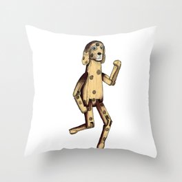The Hinged Dog Throw Pillow