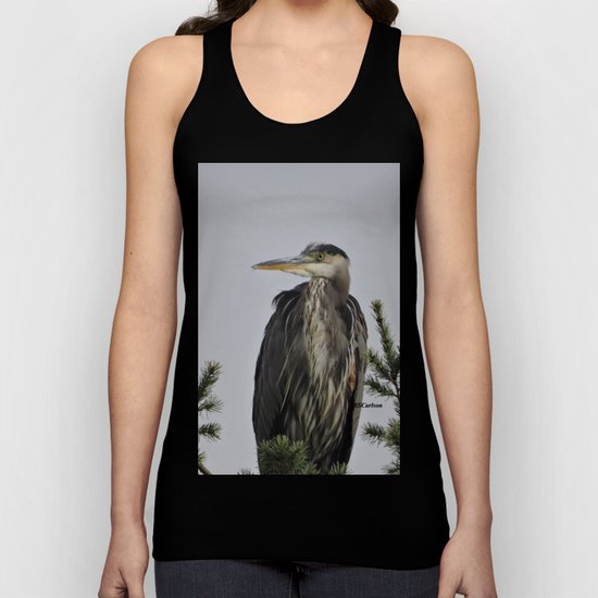 Tree Top Heron at Dawson Creek Park Unisex Tank Top
