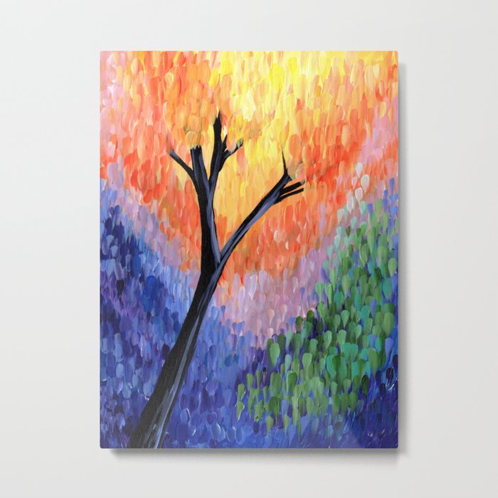 Be the Colorful Tree Metal Print