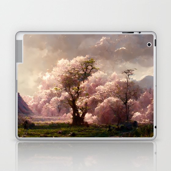 Japanese Sakura Cherry Blossom Trees Landscape #3 Laptop & iPad Skin