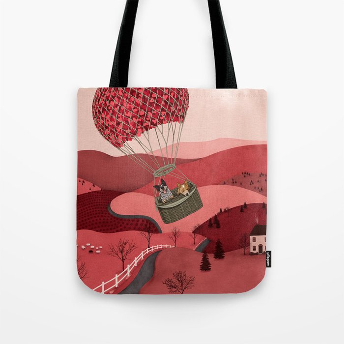Hearts Air Balloon (Artwork by AK) Tote Bag