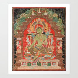 Green Tara 13th Century Tibetan Art Art Print