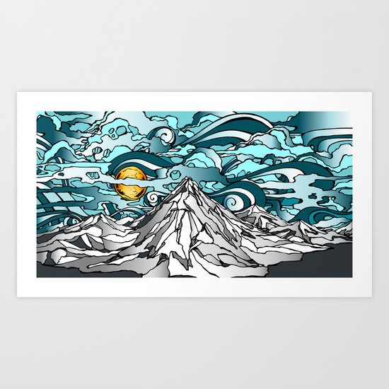 Turquoise Sky Art Print