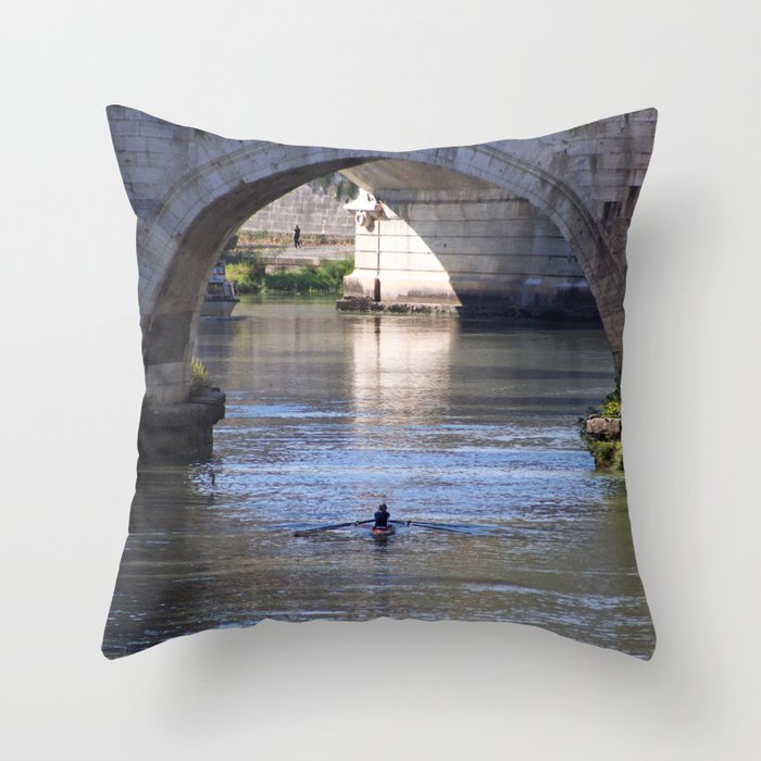 The River Under the Bridges Throw Pillow