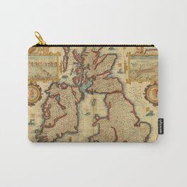 Vintage Map of the British Isles Carry-All Pouch