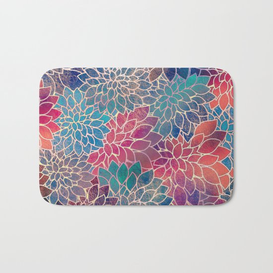 Floral Abstract 8 Bath Mat