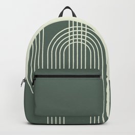 Geometric Lines in Sage Green 12 (Rainbow Abstract) Backpack | Rainbow, Abstract, Rustic, Graphicdesign, Modern, Sage, Newbohemian, Forest, Geometric, Gardenlady 