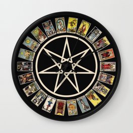 Fairy Star & Tarot Circle Wall Clock