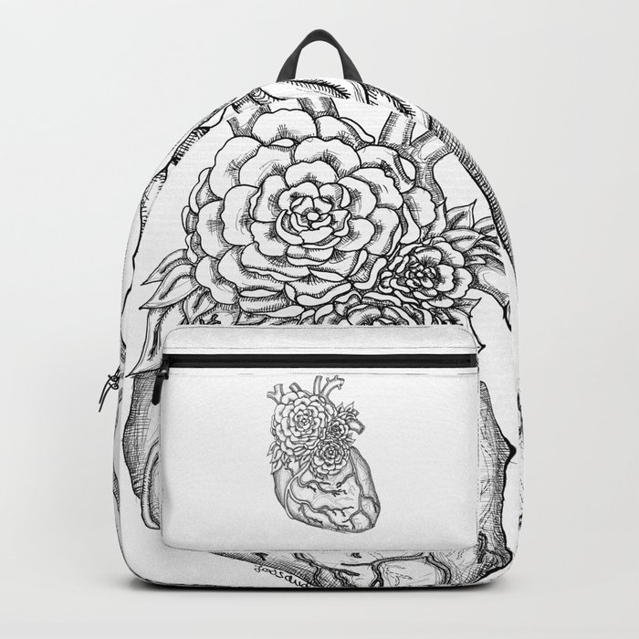 Flower heart anatomy with Love Backpack