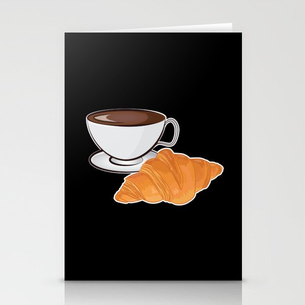 Croissant and Coffee - French Breakfast Stationery Cards