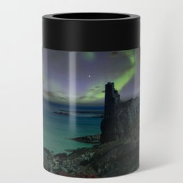 Northern lights over Dunure Castle Can Cooler