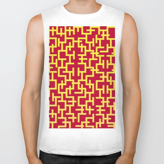 Colorful Maze II Biker Tank