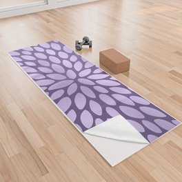 Floral Bloom in Purple Yoga Towel