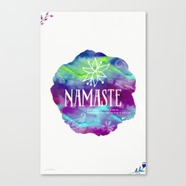 Namaste Confetti watercolor Canvas Print