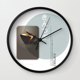 Kintsugi photo montage Wall Clock