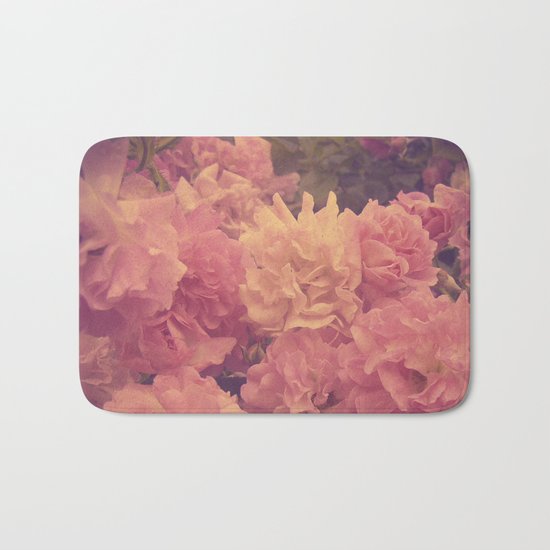 Wild Vintage Roses Bath Mat