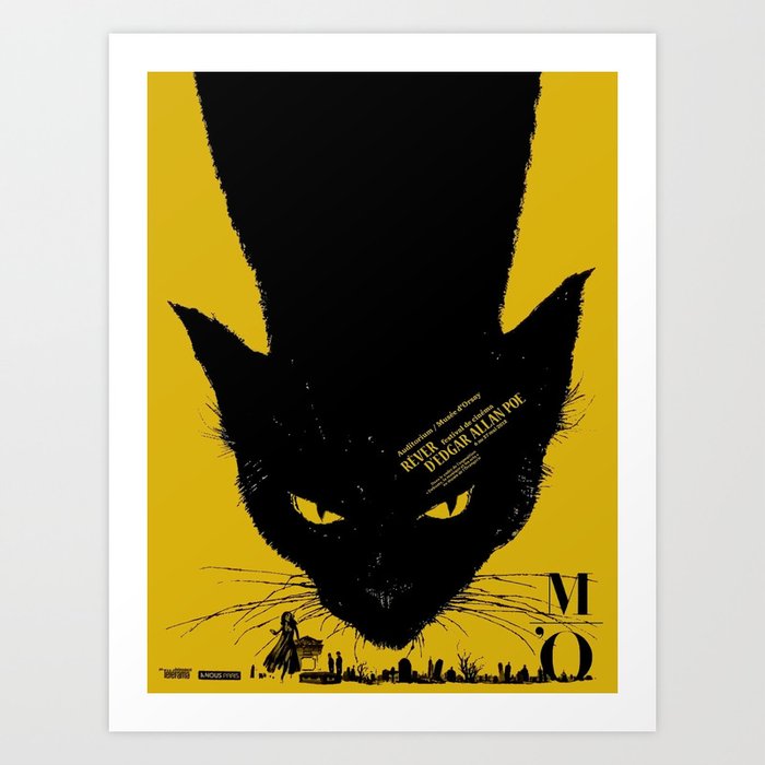Vintage poster - Black Cat Art Print