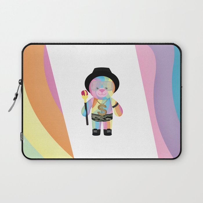 Royal Hippie Rainbow Bondage Bear Full Laptop Sleeve
