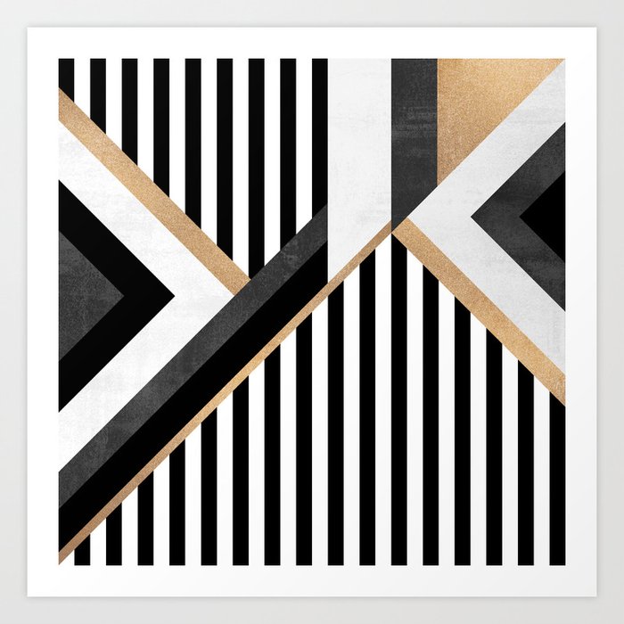 Stripe Combination Art Print