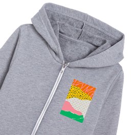 Color Patchwork: Abstract Edition Kids Zip Hoodie