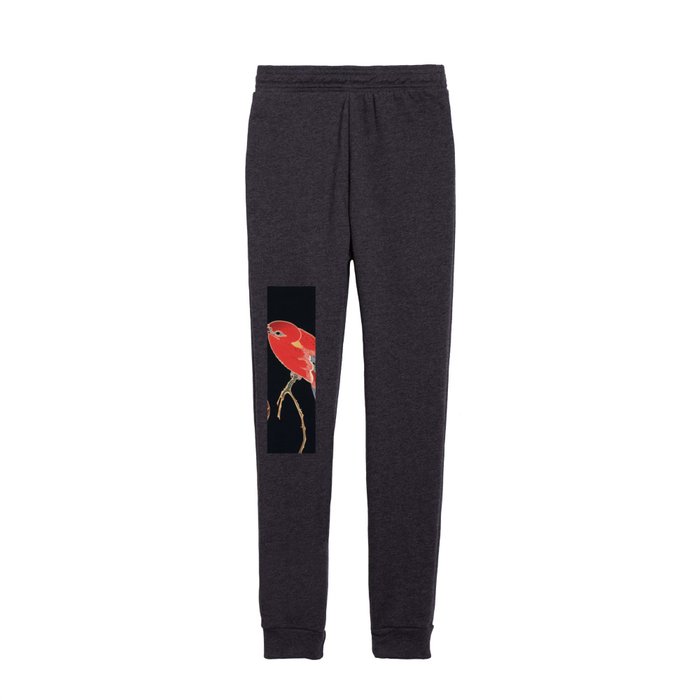 Red Parrot on the Branch of a Tree  Kids Joggers