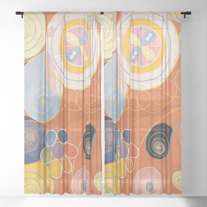 Hilma af Klint ,The Ten Largest, No. 4, Youth Sheer Curtain