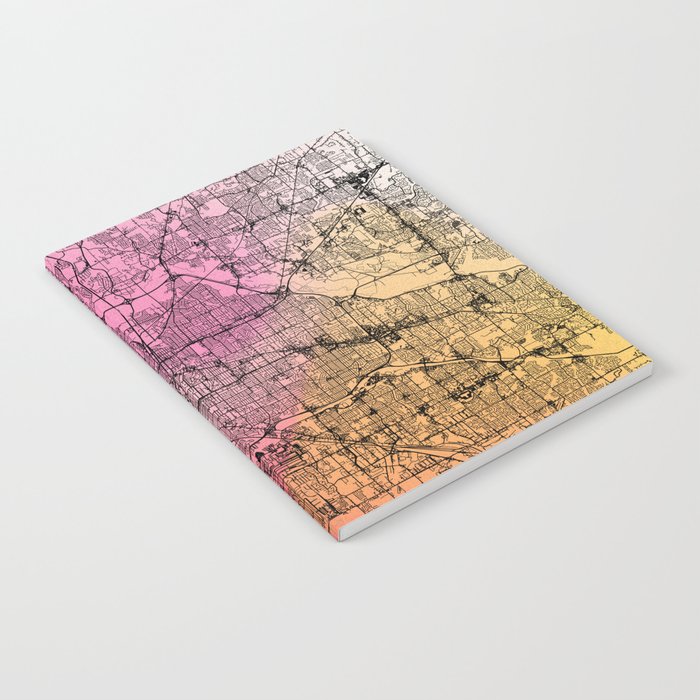 Colorful Memphis City Map Notebook