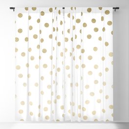 Stylish Gold Polka Dots Blackout Curtain