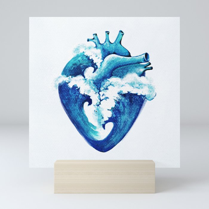Left my Heart in the Ocean Mini Art Print