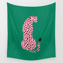 The Stare: Pink Cheetah Edition Wall Tapestry
