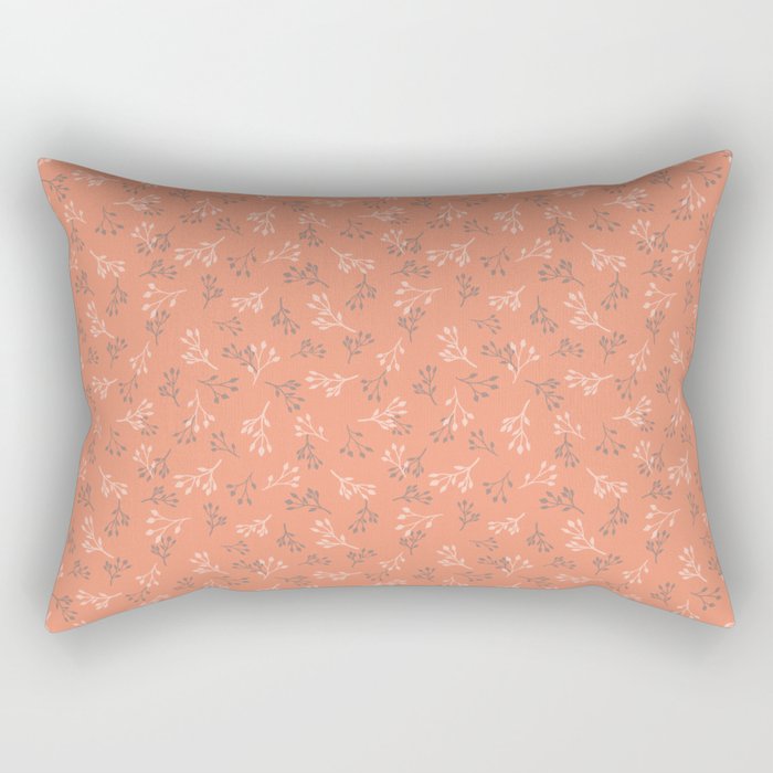 Cascading Leaves - Peach Rectangular Pillow