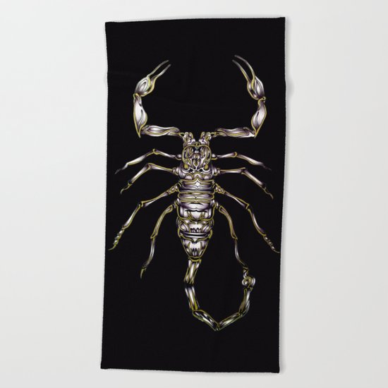 Scorpion's Kiss in Black Beach Towel