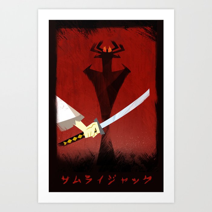 Samurai Jack Print - Sword, Aku Art Print
