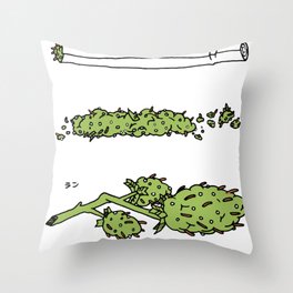 3 Stages of Weed Throw Pillow