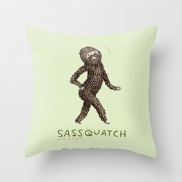 Sassquatch Throw Pillow