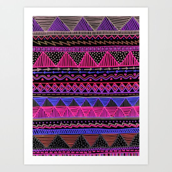 Ocean T Neon Art Print