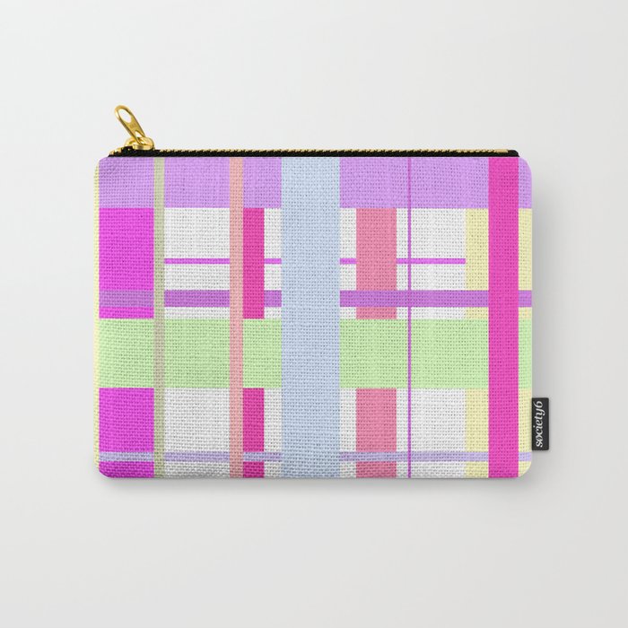 Spring Tartan - cool pink pattern Carry-All Pouch