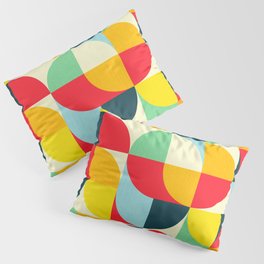 Mid Century Bauhaus Geometric Pattern Pillow Sham