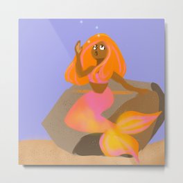 mermaiden  Metal Print | Digital, Sparkles, Mermaid, Cute, Painting 