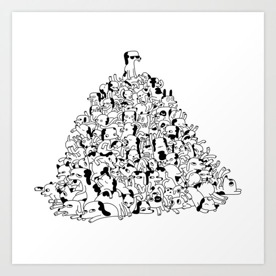 Pupper Pile Art Print