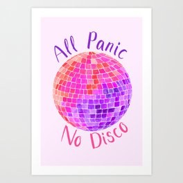 All Panic No Disco Ball - Purple & Magenta  Art Print
