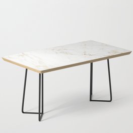 White Marble with Delicate Gold Veins Coffee Table