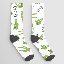 Gerald the Frog on white Socks