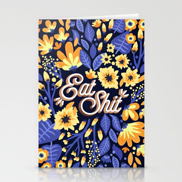 Eat Shit – Yellow & Slate Stationery Cards