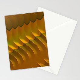 Yellow Fractal Stationery Card