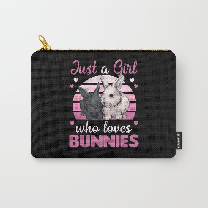 Just A Girl Who Loves Bunnies Sweet Hare Carry-All Pouch
