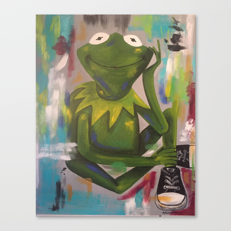 Its Not Easy Being Green Canvas Print By Artbymarcellanadia Society6