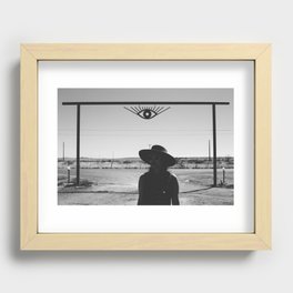Welcome To El Cosmico Recessed Framed Print