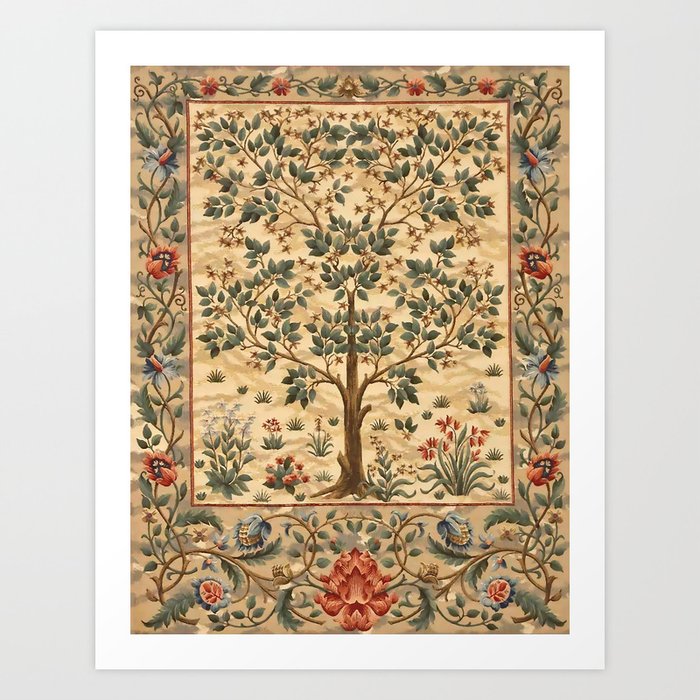 William Morris "Tree of life" 3. Art Print